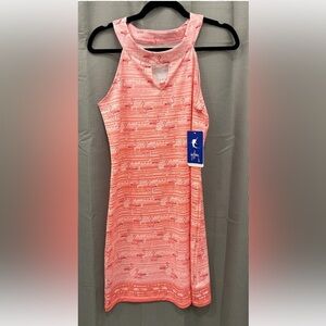 NWT Womens Guy Harvey Flamingo Watercolor Pink Dress Tropical beach UPF Sz S